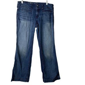 Ariat Blue Denim Trouser Midrise Jeans Straight Leg Size 31